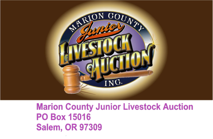 Marion County Junior Livestock Auction, Inc. P.O. Box 15016 Salem, OR 97309